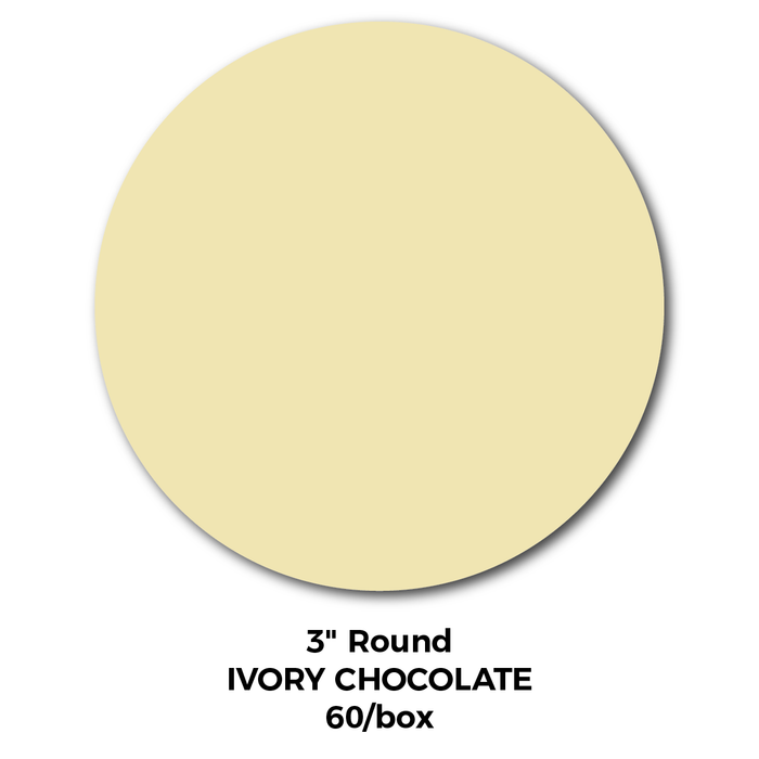 3" Round Blank Chocolates