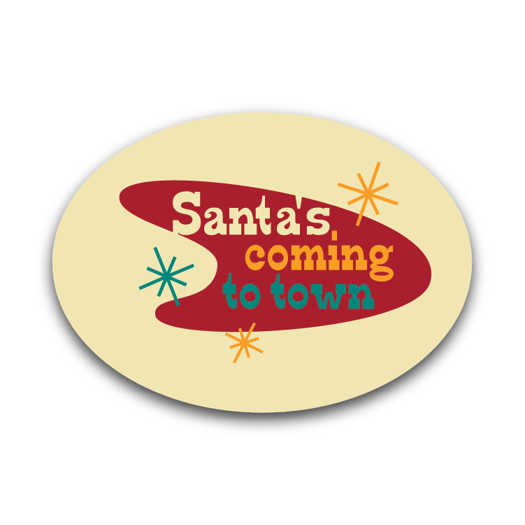 Retro Santa's Coming To Town