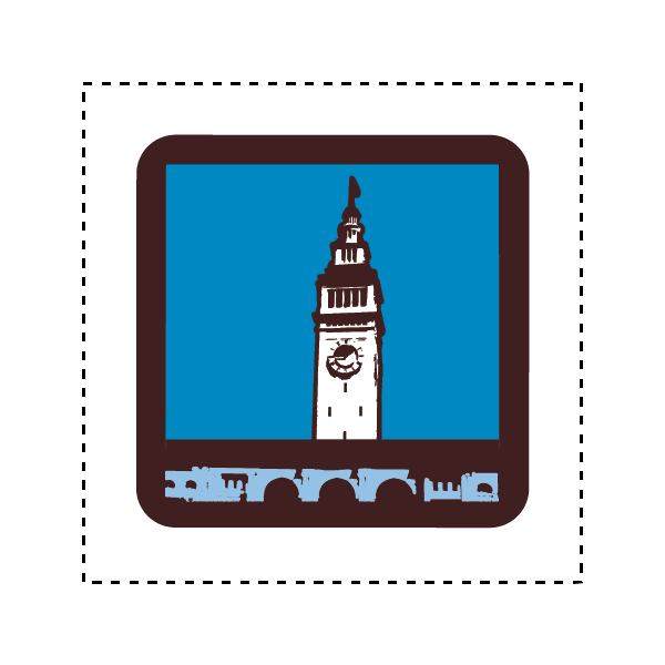 San Francisco Icons 1.5" Square Strips