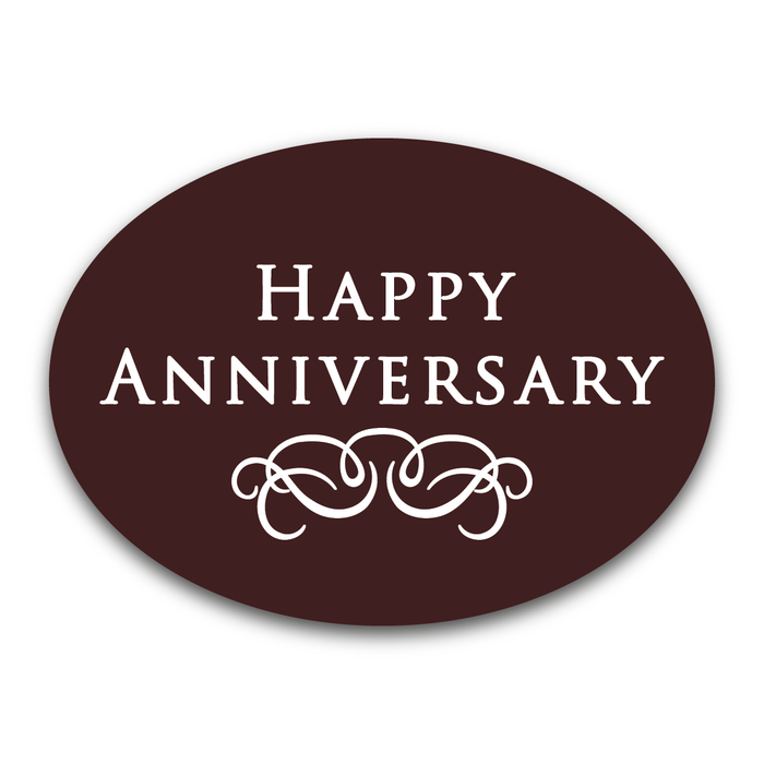 Happy Anniversary Large Oval Chocolates